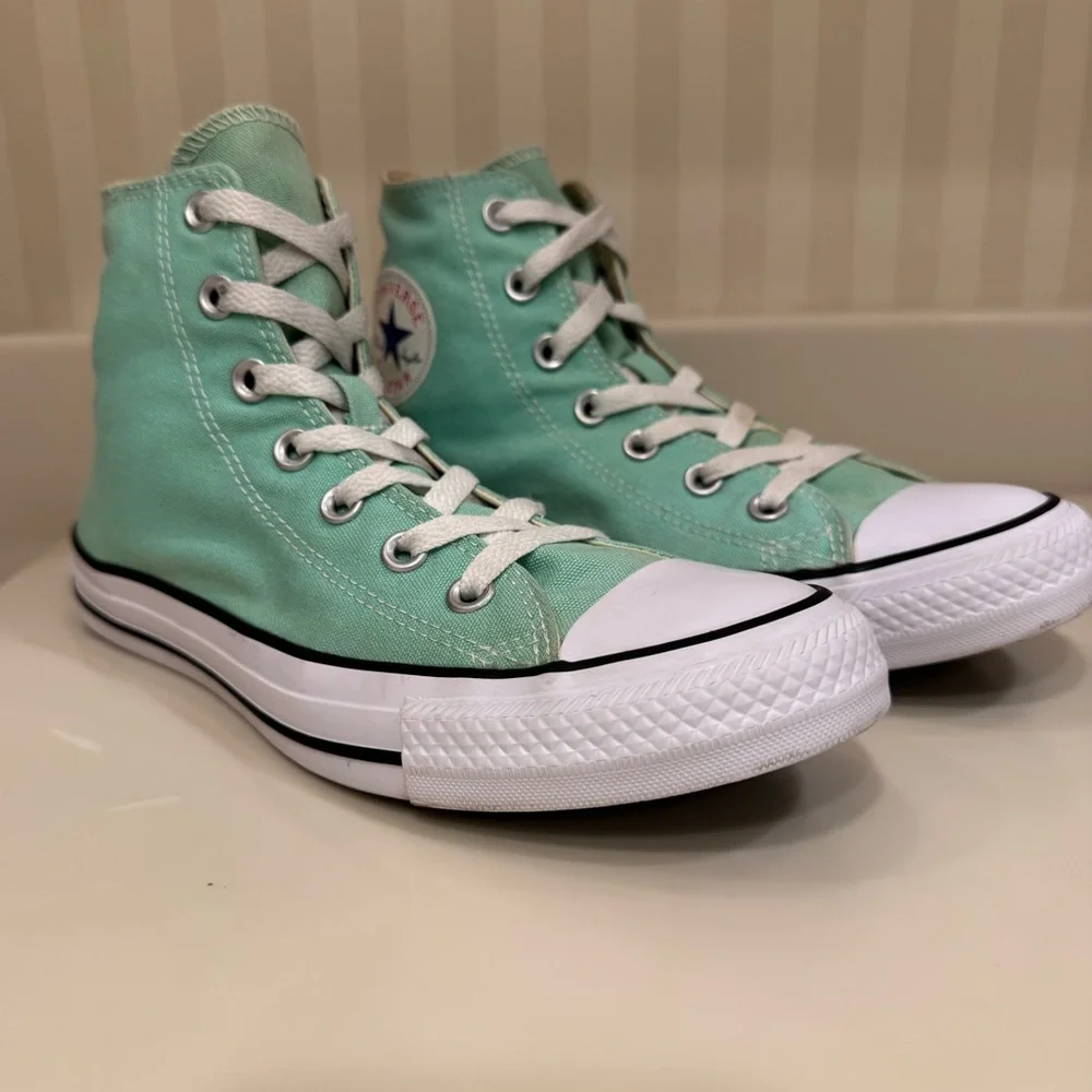 Converse Chuck Taylor All Star High Top Beach Glass Green Sneakers - Picture 2 of 16